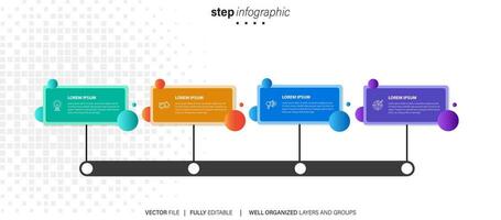 Modern Infographic Vector Futuristic Template