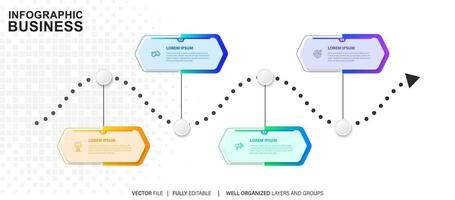 infographics business chart design template. You can place relevant content in the area, vector illustration.