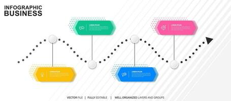 infographics business chart design template. You can place relevant content in the area, vector illustration.