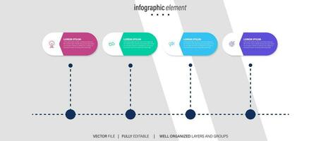 Vector infographic label template with icons. 4 options or steps. Infographics for business concept. Can be used for info graphics, flow charts, presentations, web sites, banners, printed materials.