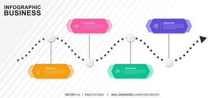 Vector infographic label template with icons. 4 options or steps. Infographics for business concept. Can be used for info graphics, flow charts, presentations, web sites, banners, printed materials.