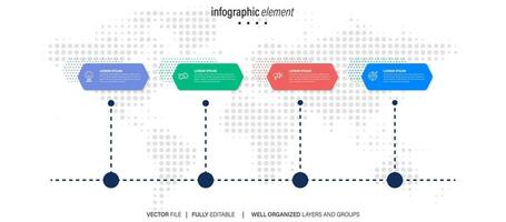 Business Infographic design template Vector with icons and 4 options or steps.