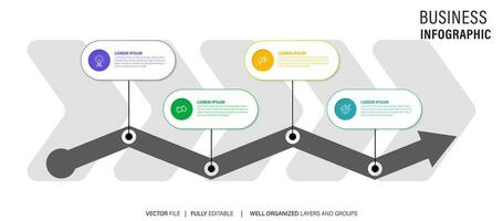 inversión eficiencia infografía gráfico diseño modelo. editable infochart con iconos instructivo gráficos con 4 4 paso secuencia. visual datos presentación. vector