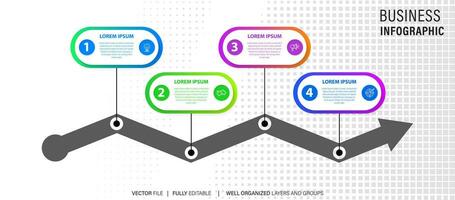 infographic business options chart banner for corporate success vector