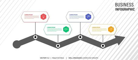 infografía negocio opciones gráfico bandera para corporativo éxito vector