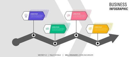 infografía negocio opciones gráfico bandera para corporativo éxito vector