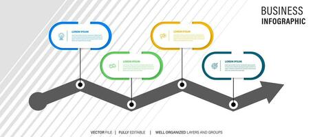 infographic business options chart banner for corporate success vector