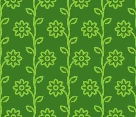 Flat Flower Seamless Pattern