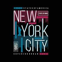 new york city, text frame, graphic fashion style, t shirt design, typography vector, illustration vector