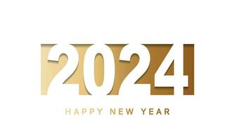 2024 Happy New Year Background Design. Greeting Card, Banner, Poster. Vector Illustration.