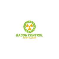 radón controlar logo diseño vector
