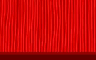 Closed Red Curtain Background vector