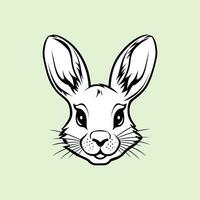 Elegant Silhouette Depicting a Rabbit Head vector