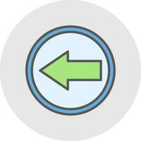 Left Arrow Vector Icon Design