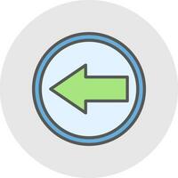 Left Arrow Vector Icon Design