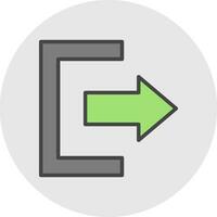 Exit Vector Icon Design