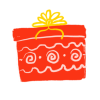 The gift box drawing brush style png image