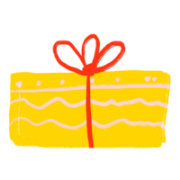 The gift box drawing brush style png image