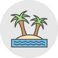 Island Vector Icon Design