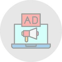 Online Advertising Vector Icon Design