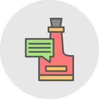 Message In Bottle Vector Icon Design