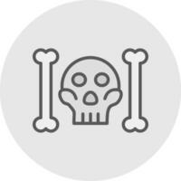 Skull And Bones Vector Icon Design