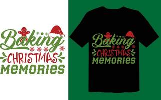 horneando Navidad recuerdos t camisa archivo vector