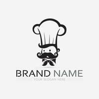 KITCHEN AND CHEF LOGO FOOD ICON RESTO AND CAFE DESIGN VECTOR GRAPHIC ILLUSTRATION