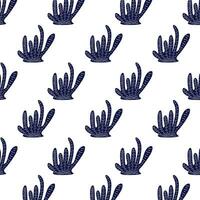 abstract blue floral plant pattern suitable for fabric printing vector