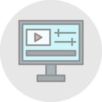 diseño de icono de vector de edición de video