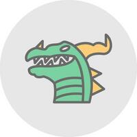 diseño de icono de vector de dragón