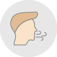 diseño de icono de vector de inhalación