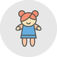 diseño de icono de vector de niña