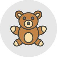 diseño de icono de vector de oso de peluche