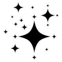 parpadeando estrellas. brillar icono, limpiar estrella icono. aislado en blanco antecedentes. vector ilustración