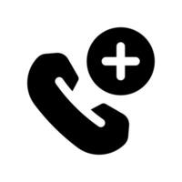 emergency call glyph icon. vector icon for your website, mobile, presentation, and logo design.