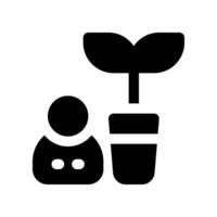 job growth glyph icon. vector icon for your website, mobile, presentation, and logo design.