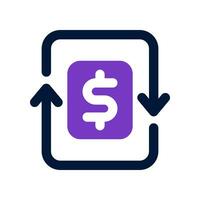 money flow duo tone icon. vector icon for your website, mobile, presentation, and logo design.