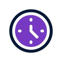 clock duo tone icon. vector icon for your website, mobile, presentation, and logo design.