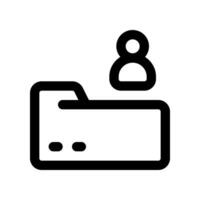 folder line icon. vector icon for your website, mobile, presentation, and logo design.