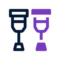 crutches duo tone icon. vector icon for your website, mobile, presentation, and logo design.