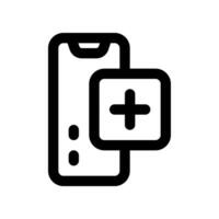 medical app line icon. vector icon for your website, mobile, presentation, and logo design.