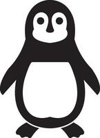 pingüino icono vector ilustración