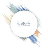 Abstract background design watercolor splash brush on the circle frame vector