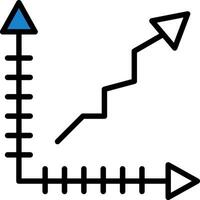 Line Chart Vector Icon Design