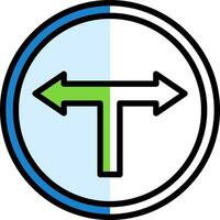 T Junction Vector Icon Design