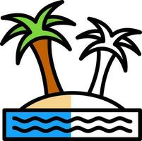 Island Vector Icon Design