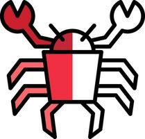 Crab Vector Icon Design