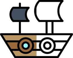 Pirate Ship Vector Icon Design