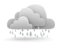 Cloud and rain icon photo